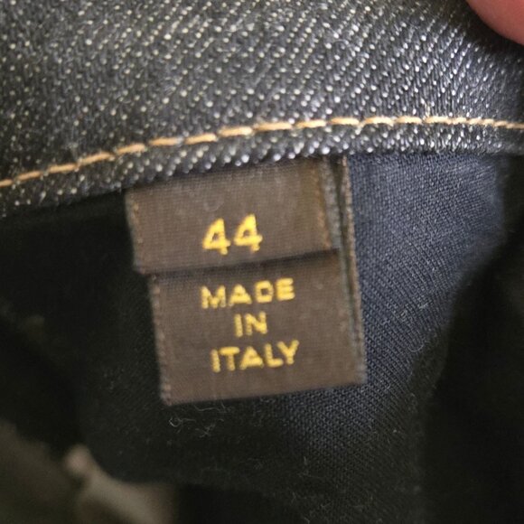 Louis Vuitton Straight Leg Black Denim Jeans Flap Pocket Logo Size 44/10 - Picture 9 of 11